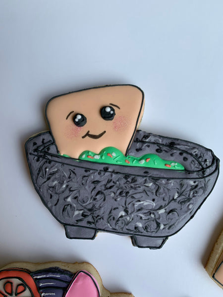 Taco Cookies - Taco party sugar cookies - fun mexican themed party favor gift set cookies