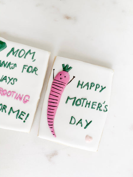 Mother's Day Cookies- set of 2 large cookies, Cookie Gift box for Mom, Mother's Care Package