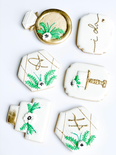 Wedding Cookie set- Wedding Cookie gift, customize your own initials