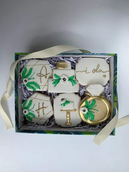 Wedding Cookie set- Wedding Cookie gift, customize your own initials